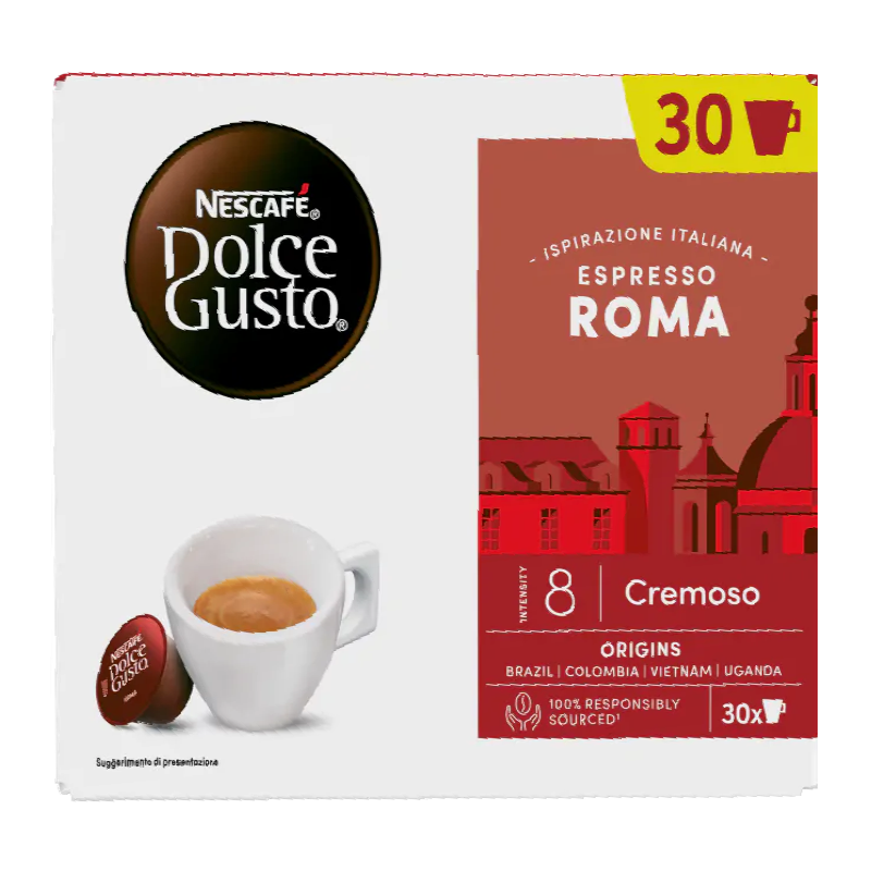 30 קפסולות רומא של Nescafe דולצ&