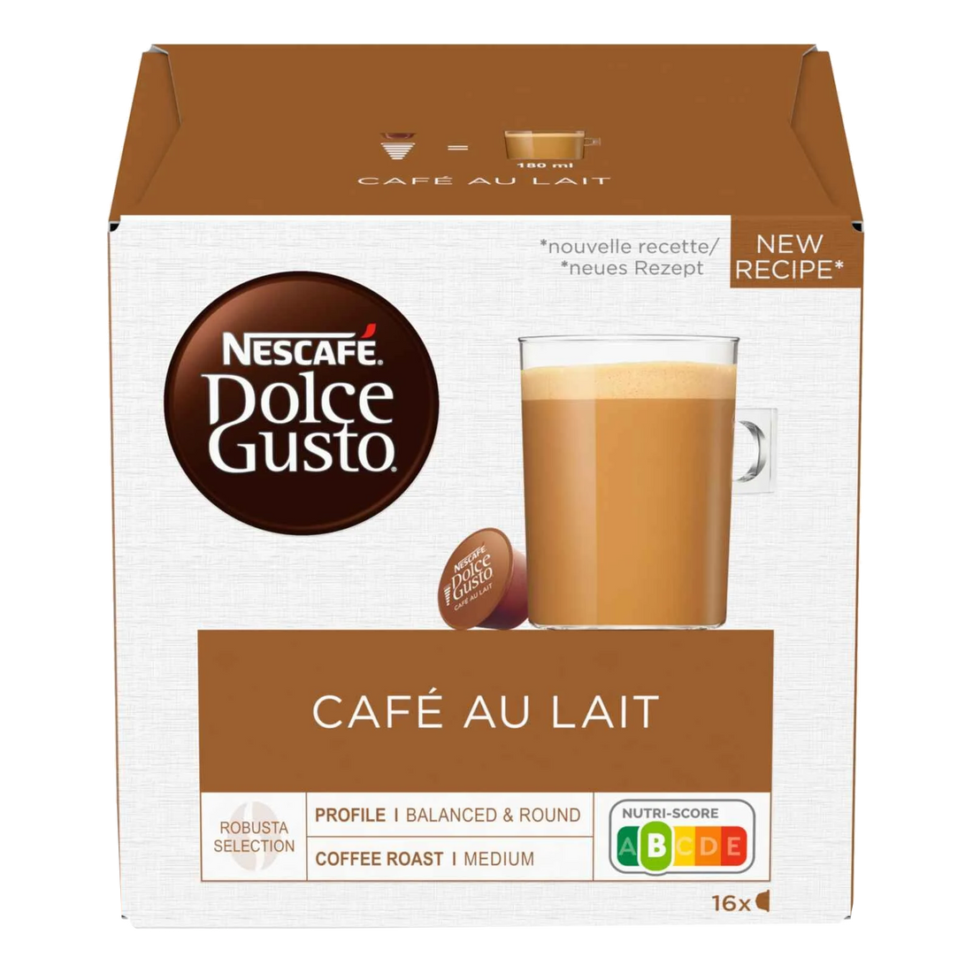 16 קפסולות קפה או לה של Nescafe דולצ&