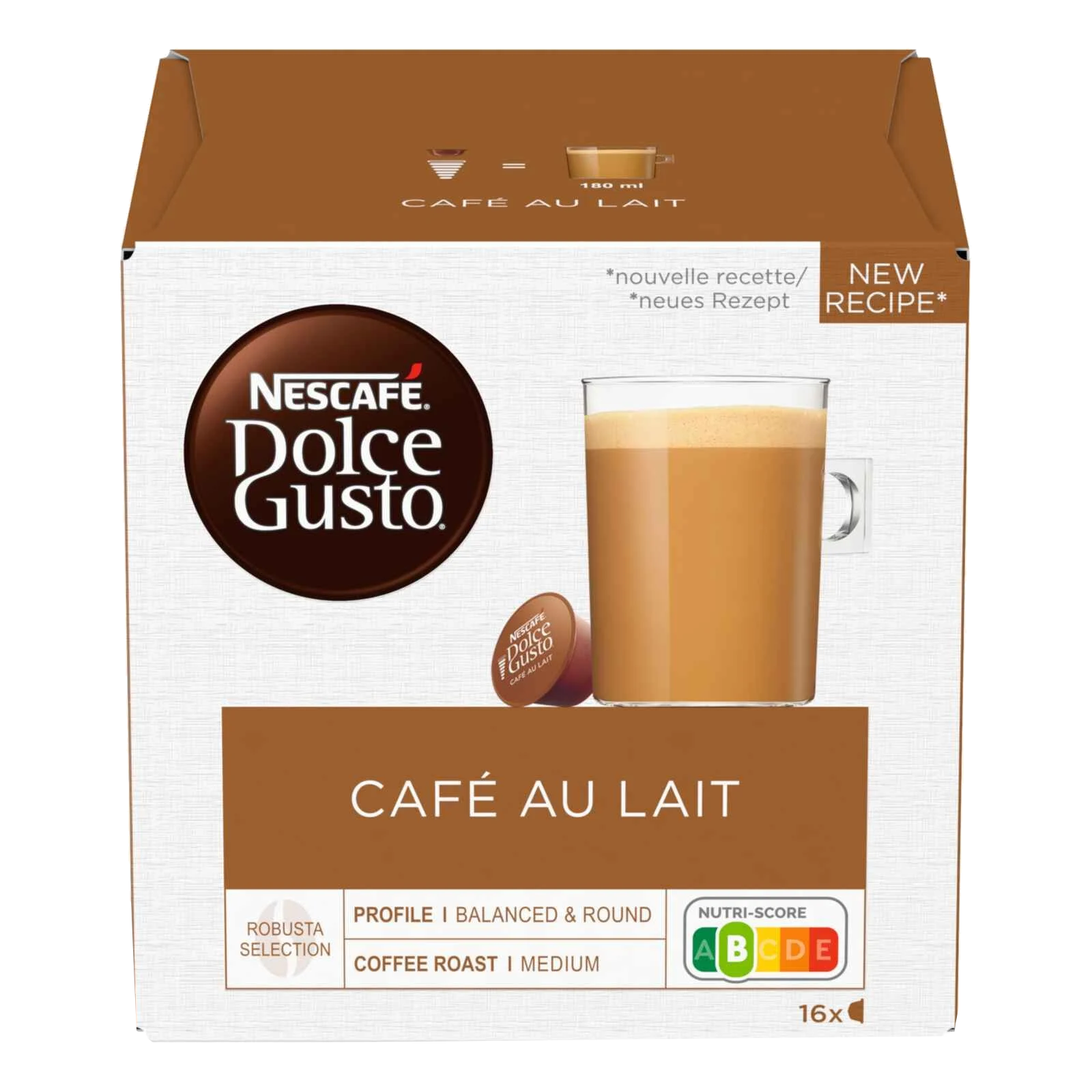 16 קפסולות קפה או לה של Nescafe דולצ&