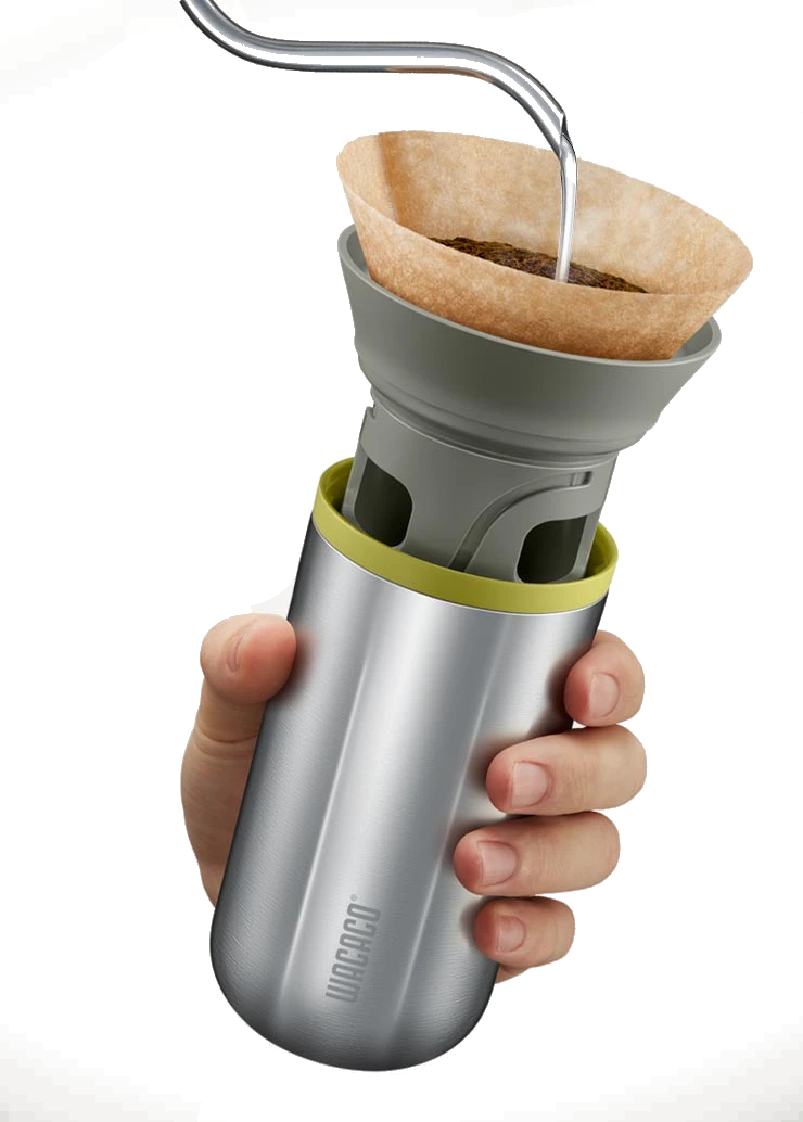 קאפאמוקה - מכשיר פילטר לדרך מבודד מנירוסטה של Wacaco