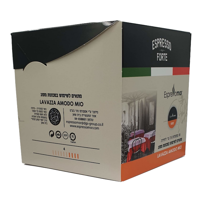 36 קפסולות Forte של EspressoMor תואמות Lavazza Amodo Mio