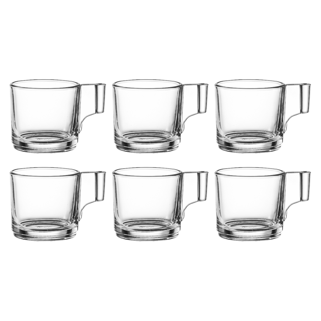 סט של 6 ספלי זכוכית 80 מ&quot;ל דגם Luckyglass