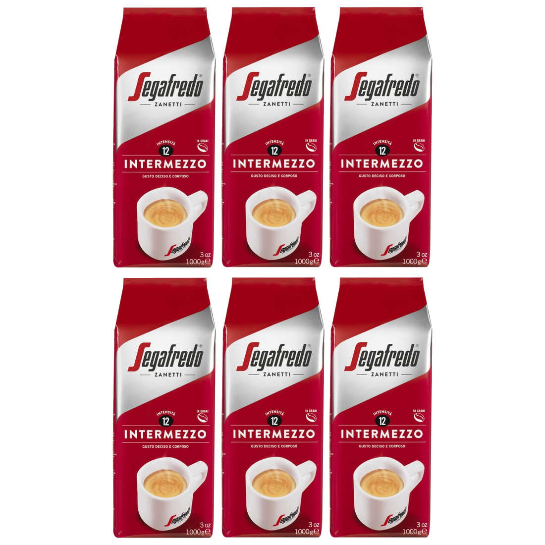 6 ק"ג פולי קפה סגפרדו אינטרמצו Segafredo Intermezzo