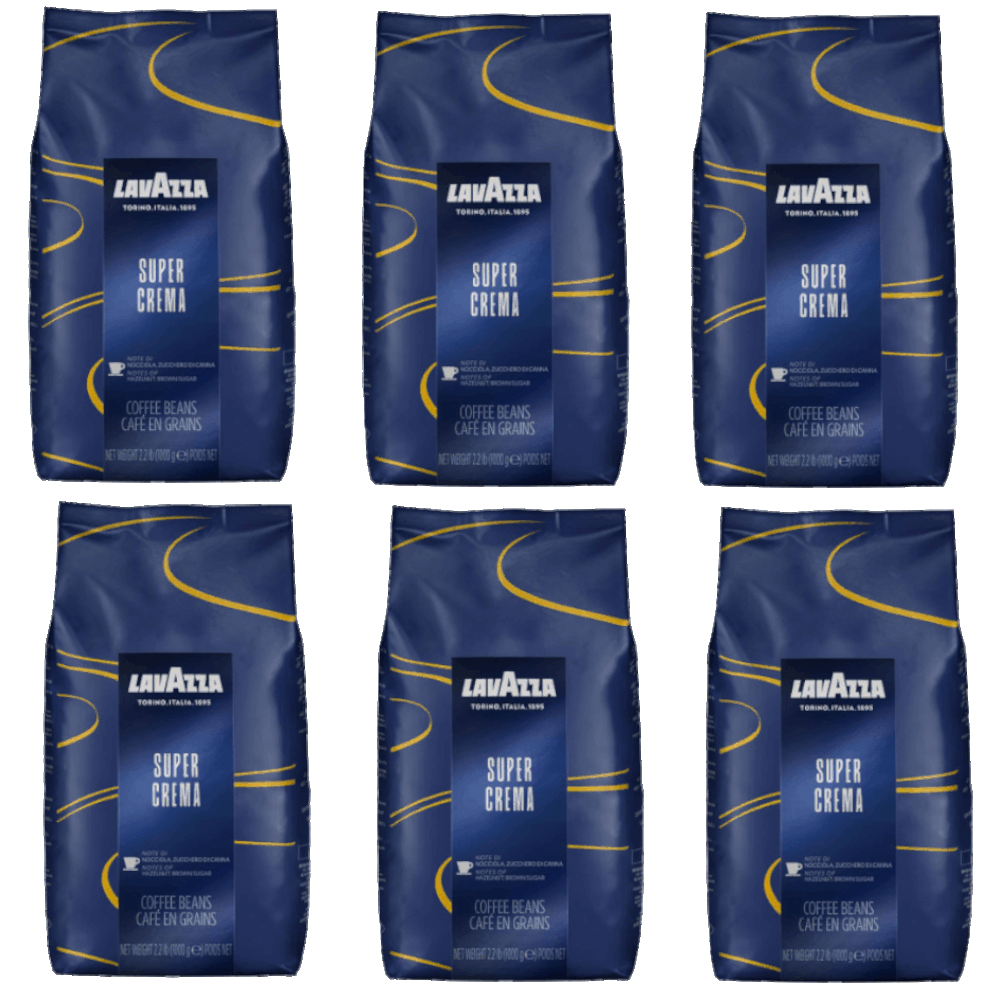 6 ק"ג פולי קפה לוואצה סופר קרמה Lavazza Super Crema