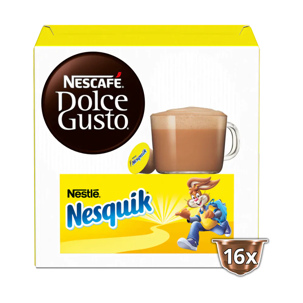 16 קפסולות קקאו נסקוויק של Nescafe Nesquik דולצ&