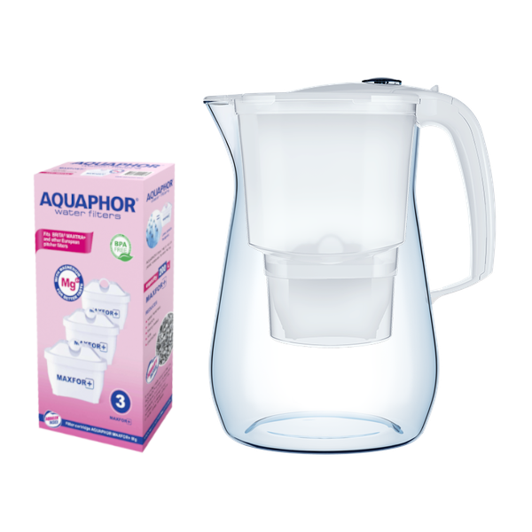 קנקן 4.2 ליטר Aquaphor דגם ONYX ושלישיית פילטרים
