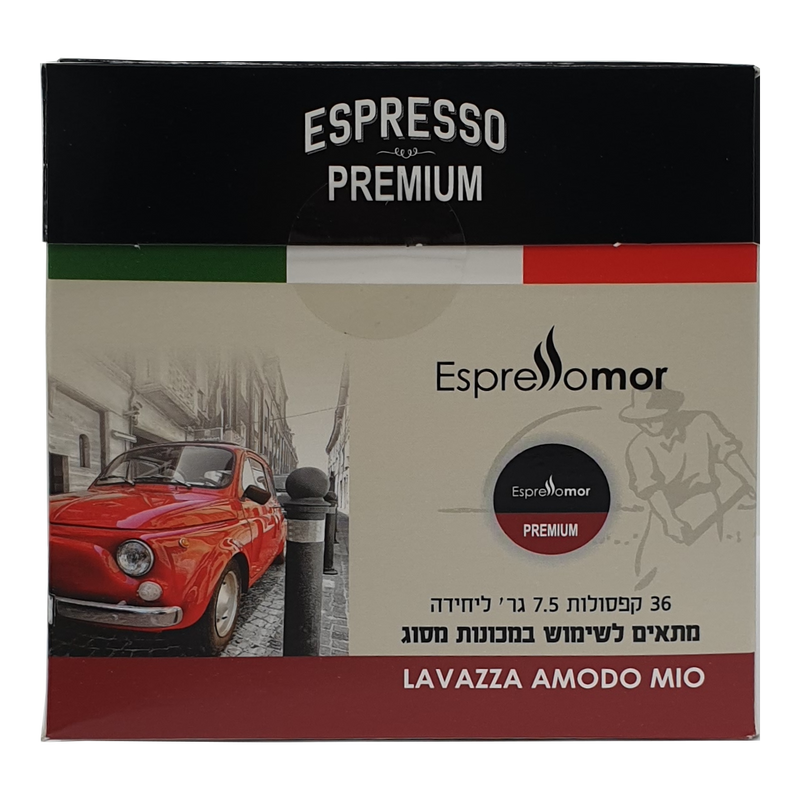 36 קפסולות Premium של EspressoMor תואמות Lavazza Amodo Mio