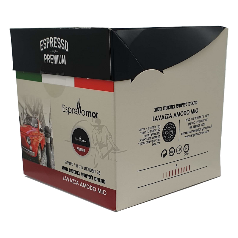 36 קפסולות Premium של EspressoMor תואמות Lavazza Amodo Mio