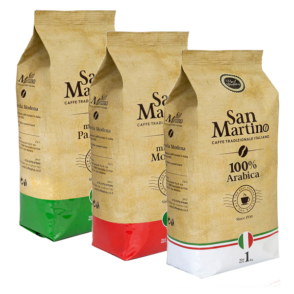 3 קג פולי קפה ערכת טעימות סאן מרטינו San Martino MIX