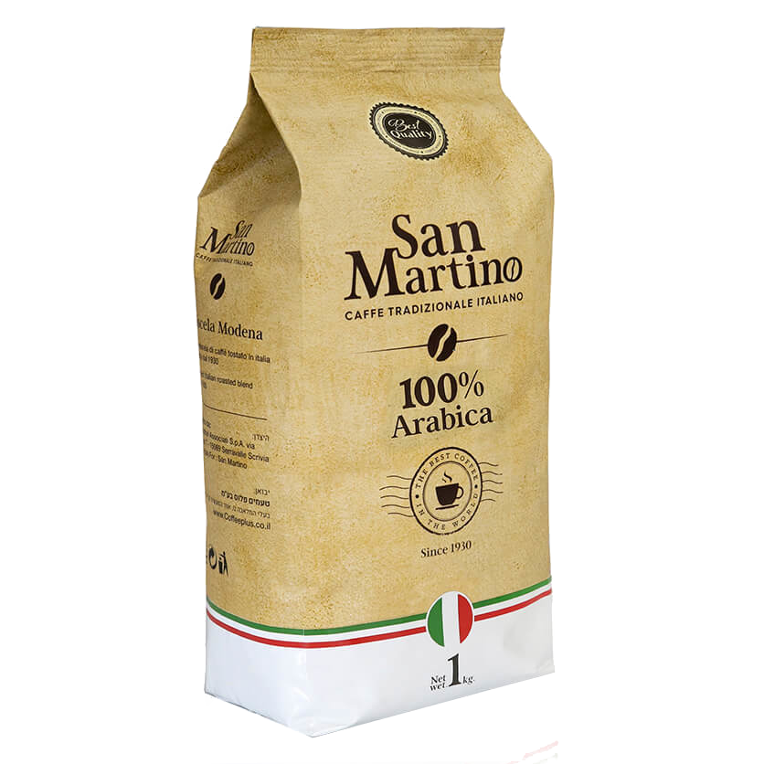 1 ק&quot;ג פולי קפה ערביקה סאן מרטינו San Martino Best Quality