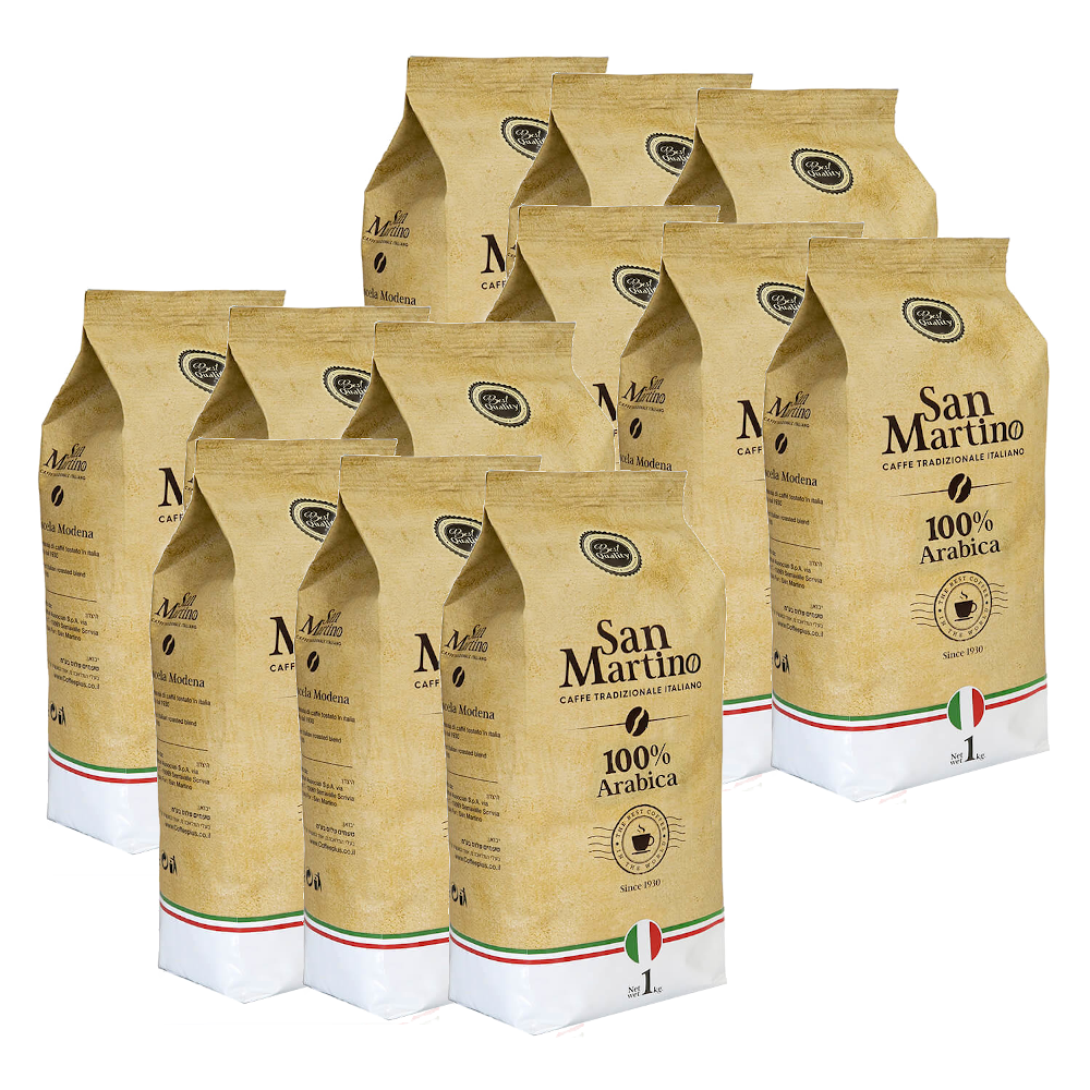 12 קג פולי קפה 100% ערביקה סאן מרטינו San Martino Best Quality