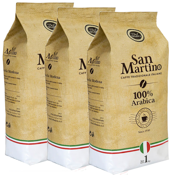 3 קג פולי קפה 100% ערביקה סאן מרטינו San Martino Best Quality