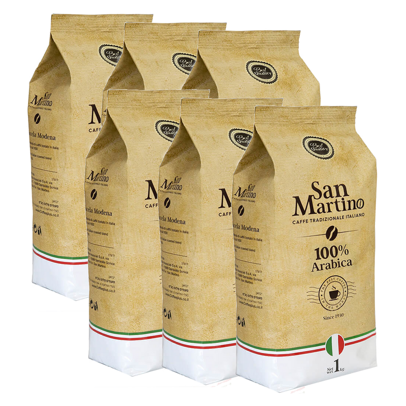 6 קג פולי קפה 100% ערביקה סאן מרטינו San Martino Best Quality