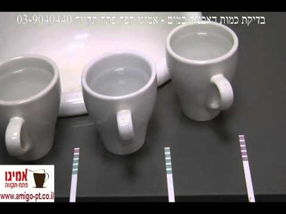 100 סטיקים לבדיקת קשיות (אבנית) מים בדומה לנייר לקמוס