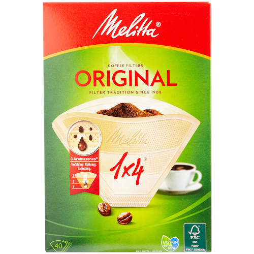 40 פילטרים מנייר מליטה ל-4 ספלים