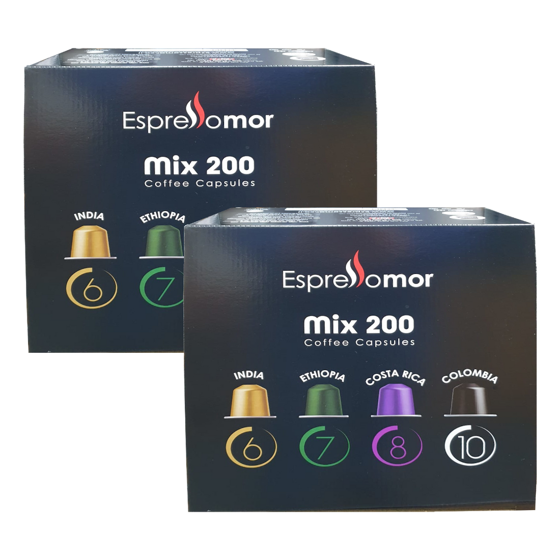 מארז של 400 קפסולות תואמות נספרסו מיקס EspressoMor