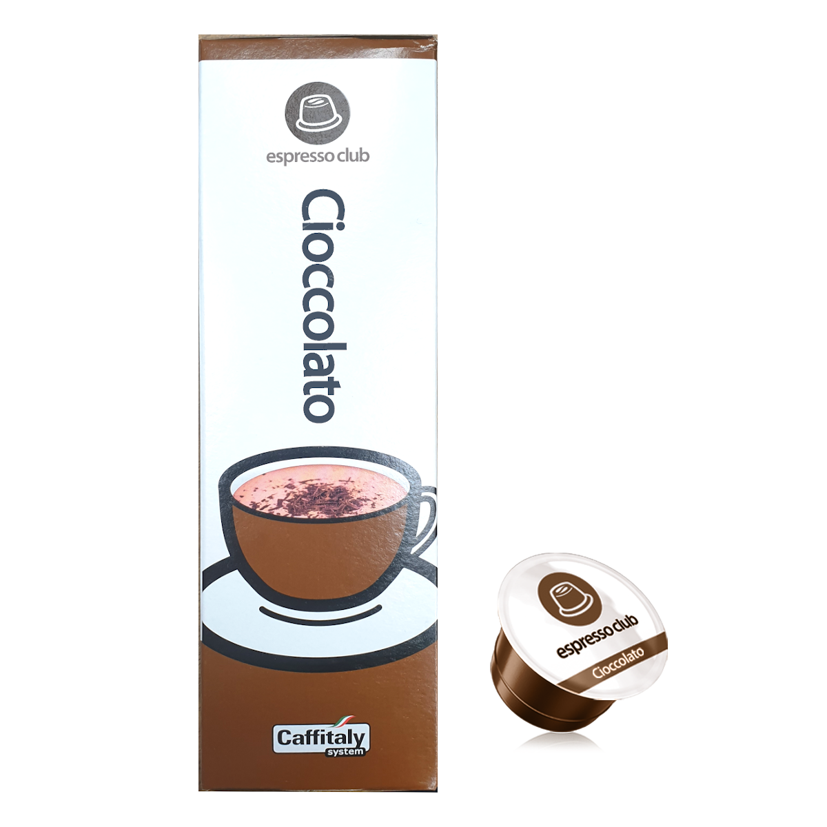 10 קפסולות קפיטלי אספרסו קלאב שוקו בלגי - Espresso Club Cioccolato